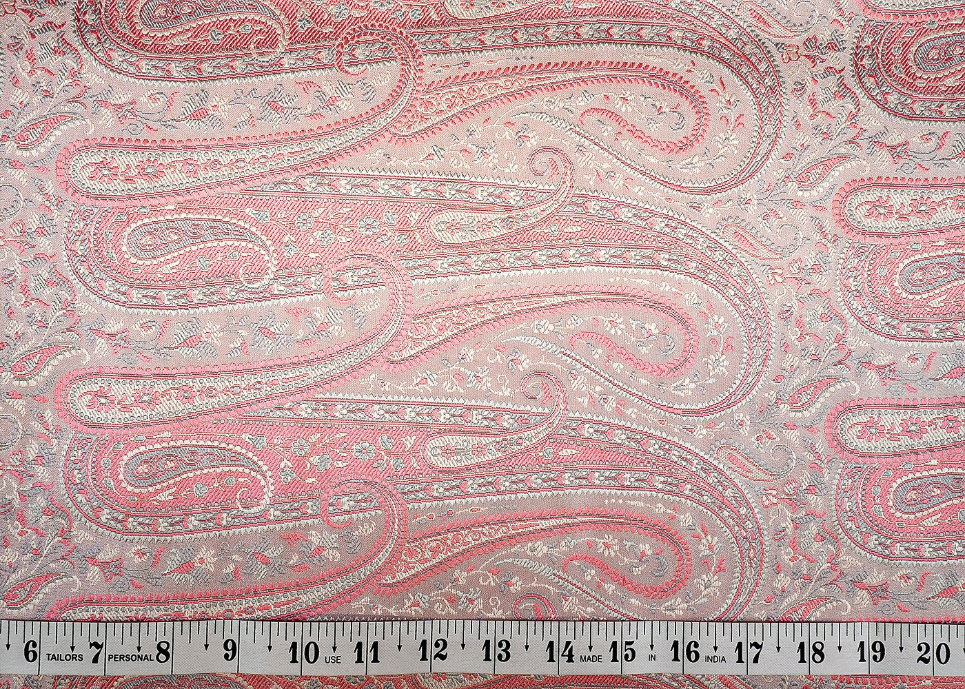 Baby Pink Banarasi Brocade with Allover Colorful Thread Handloom 12682