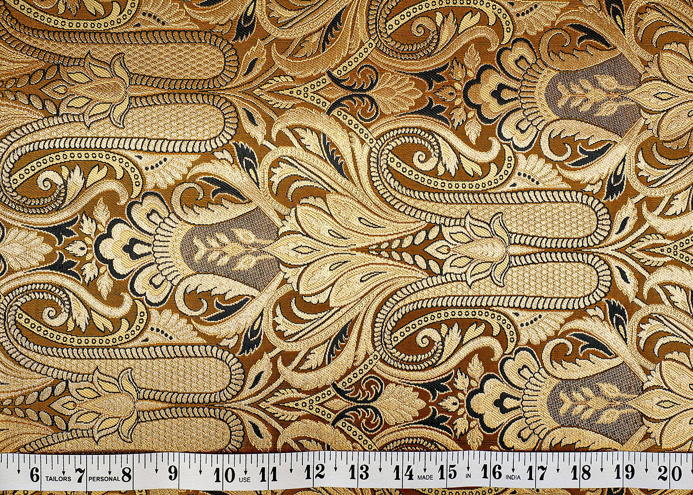 Golden Brown Banarasi Brocade with Allover Golden Thread Handloom 12697