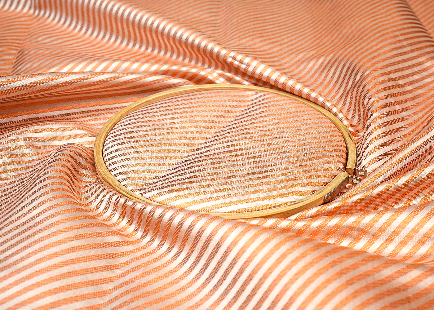 Copper Banarasi Brocade with Allover Copper Thread Handloom 12801