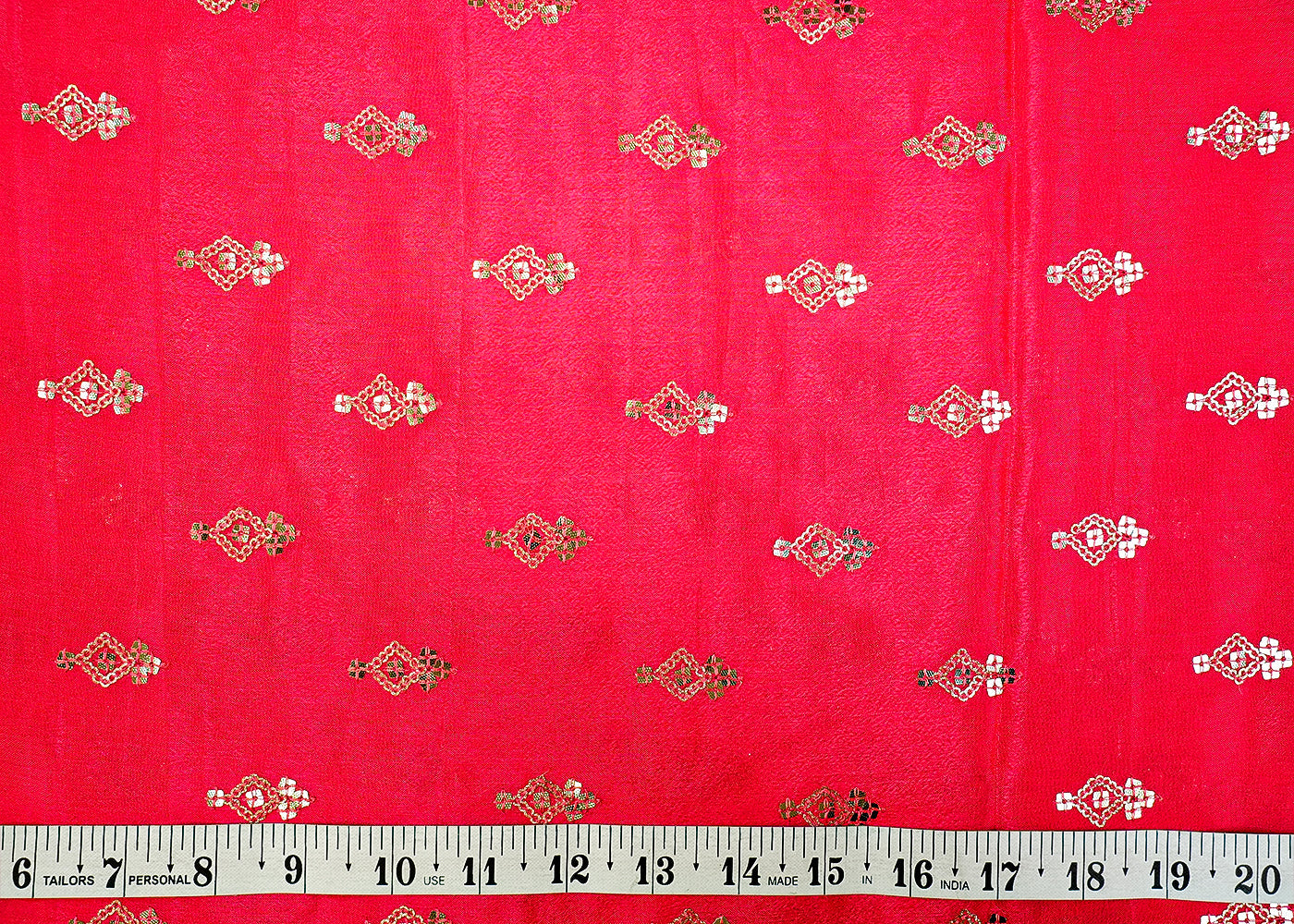 Gajri Chinon Chiffon with Allover Buti of Thread and Sequins 13170