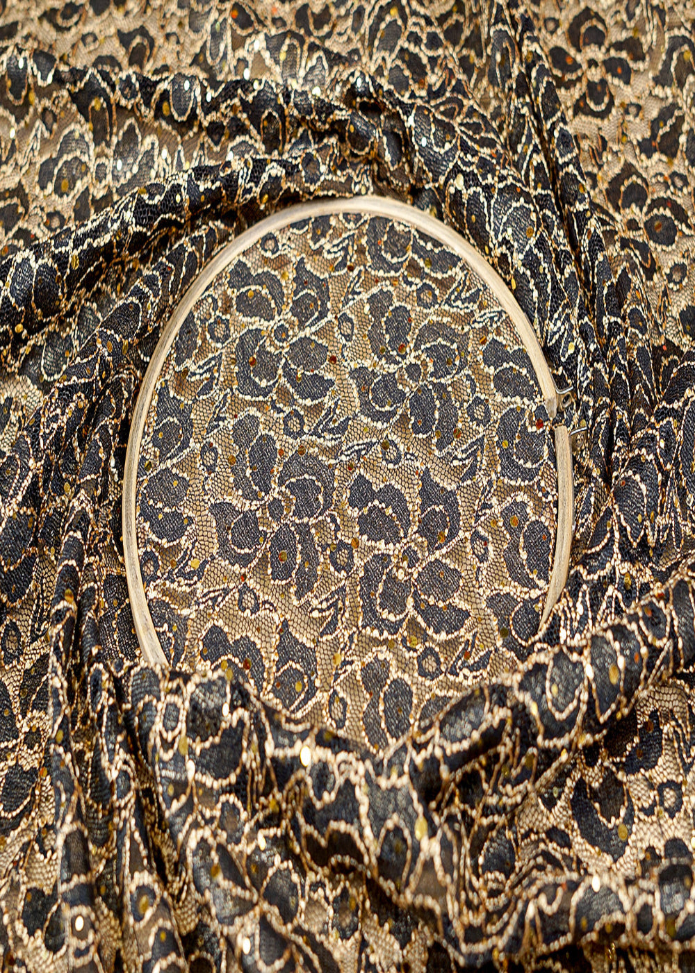 Black-Sandlin-Lace-Fabric-with-Allover-Floral-Pattern-with-White-Thread-and-Sequins-Work-13216-close-view