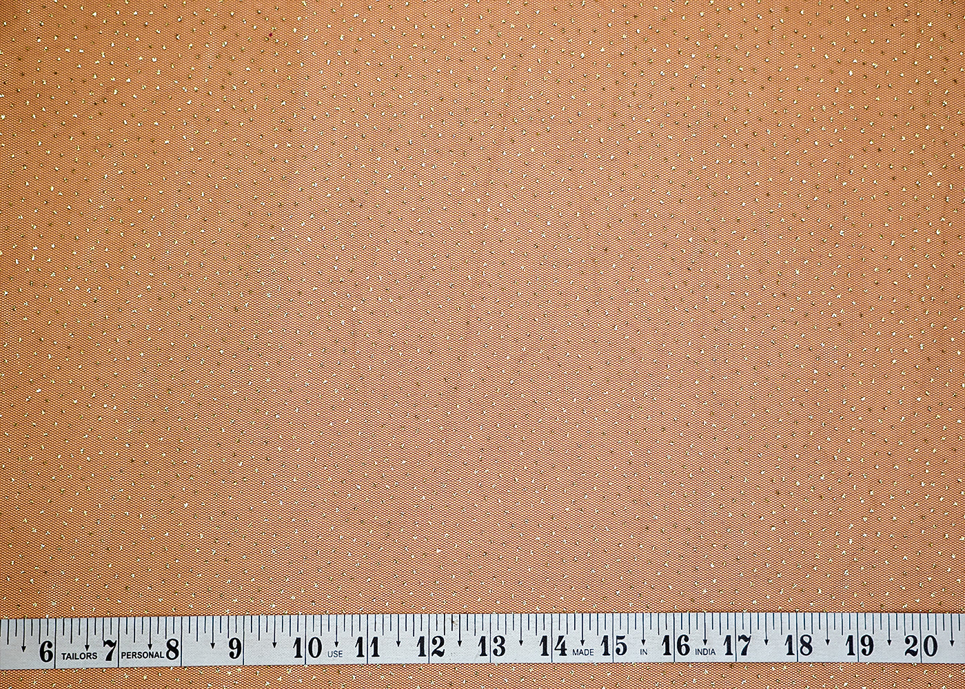 Wine Net Fabric with Allover Glitter Work 13231