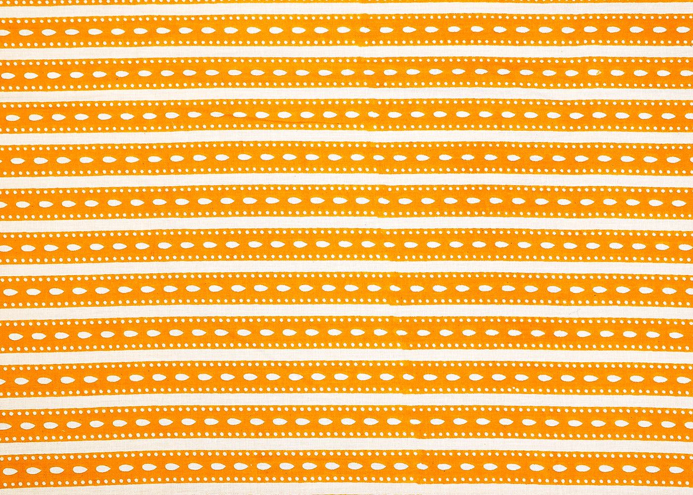 Yellow Printed Cotton Fabric with Alternate Stripes 13777