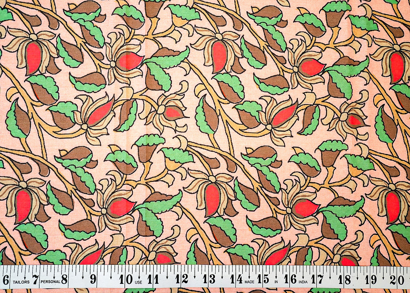 Light Pink Cotton Fabric with Allover Abstract Flower Pattern 13846