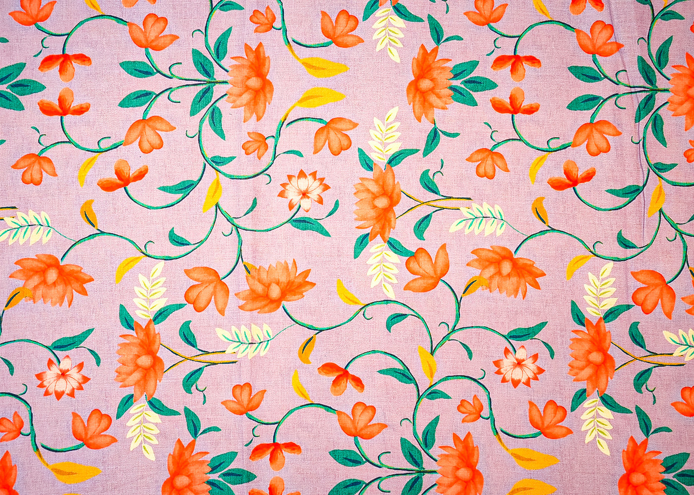 Lavender Cotton Fabric with Allover Floral Pattern 13848