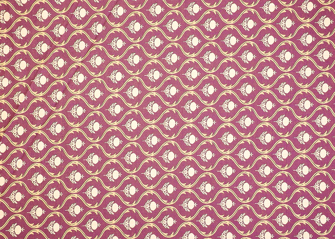 Purple Cotton Fabric with Allover Jaal Pattern 13856