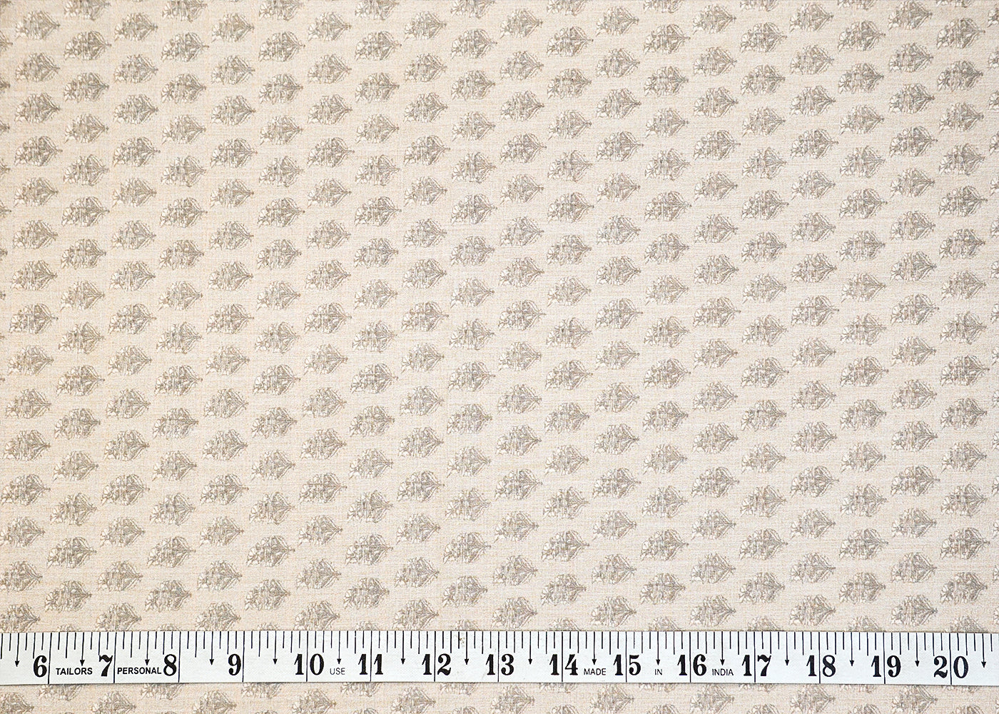 Grey Cotton Fabric with Allover Traditional Motifs 13866