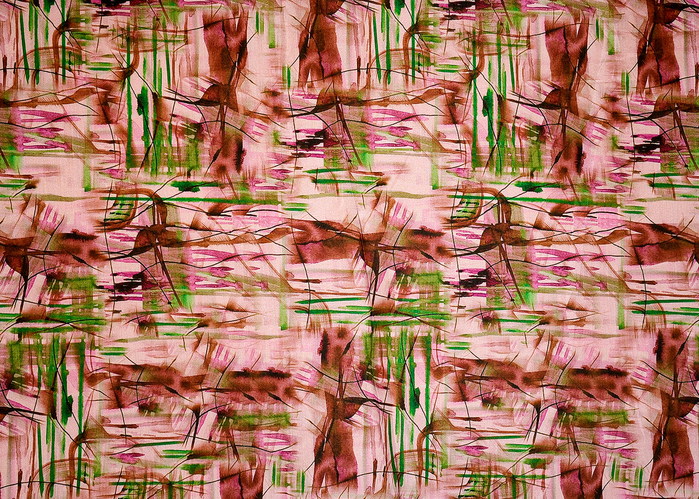 Onion Cotton Silk Fabric with Allover Brush Strokes Effect 13914
