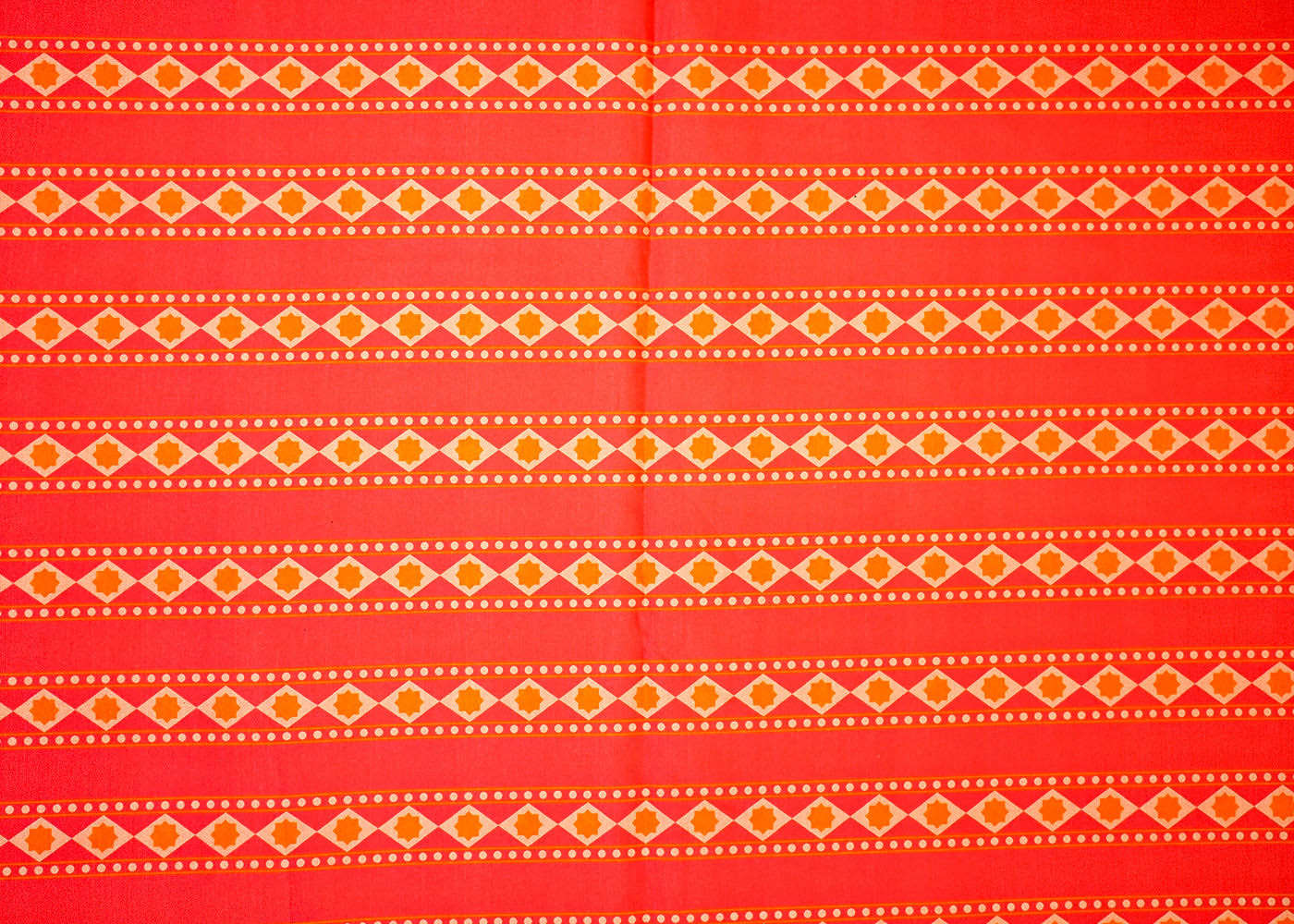 Gajri Cotton Silk Fabric with Alternate Stripes Pattern 13923