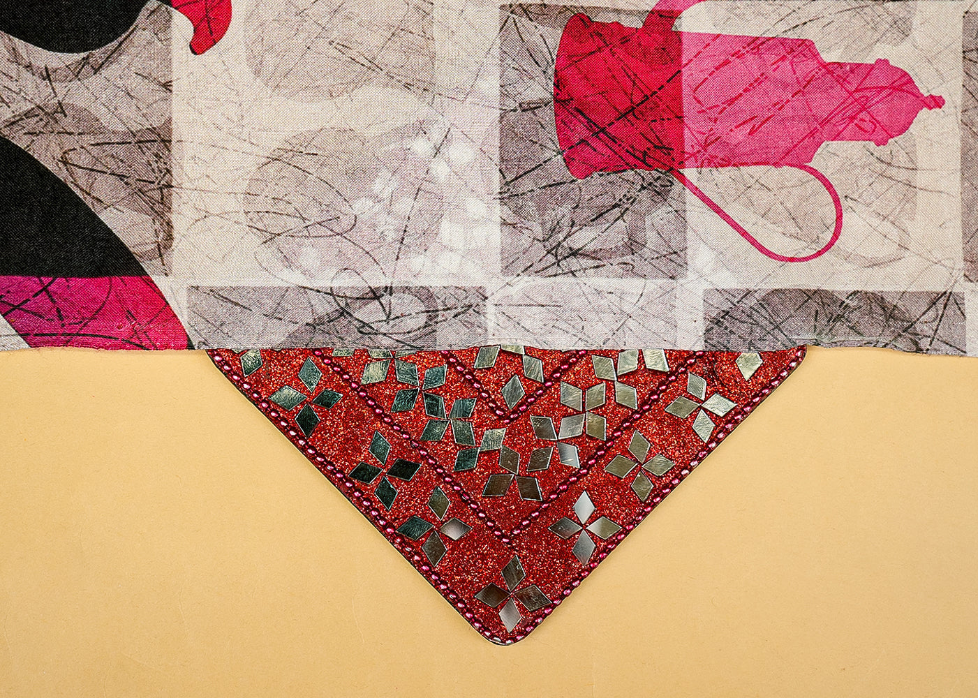 Grey Cotton Silk Fabric with Allover Crockery Print 13927