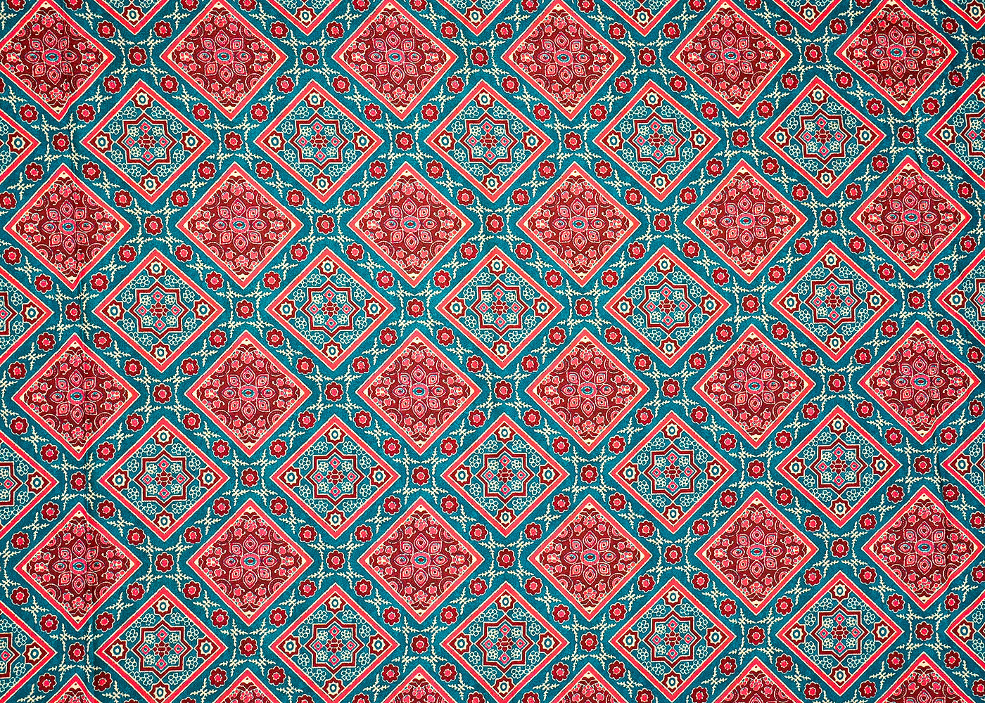 Dark Rama Green Cotton Silk Fabric with Traditional Check Pattern 13940