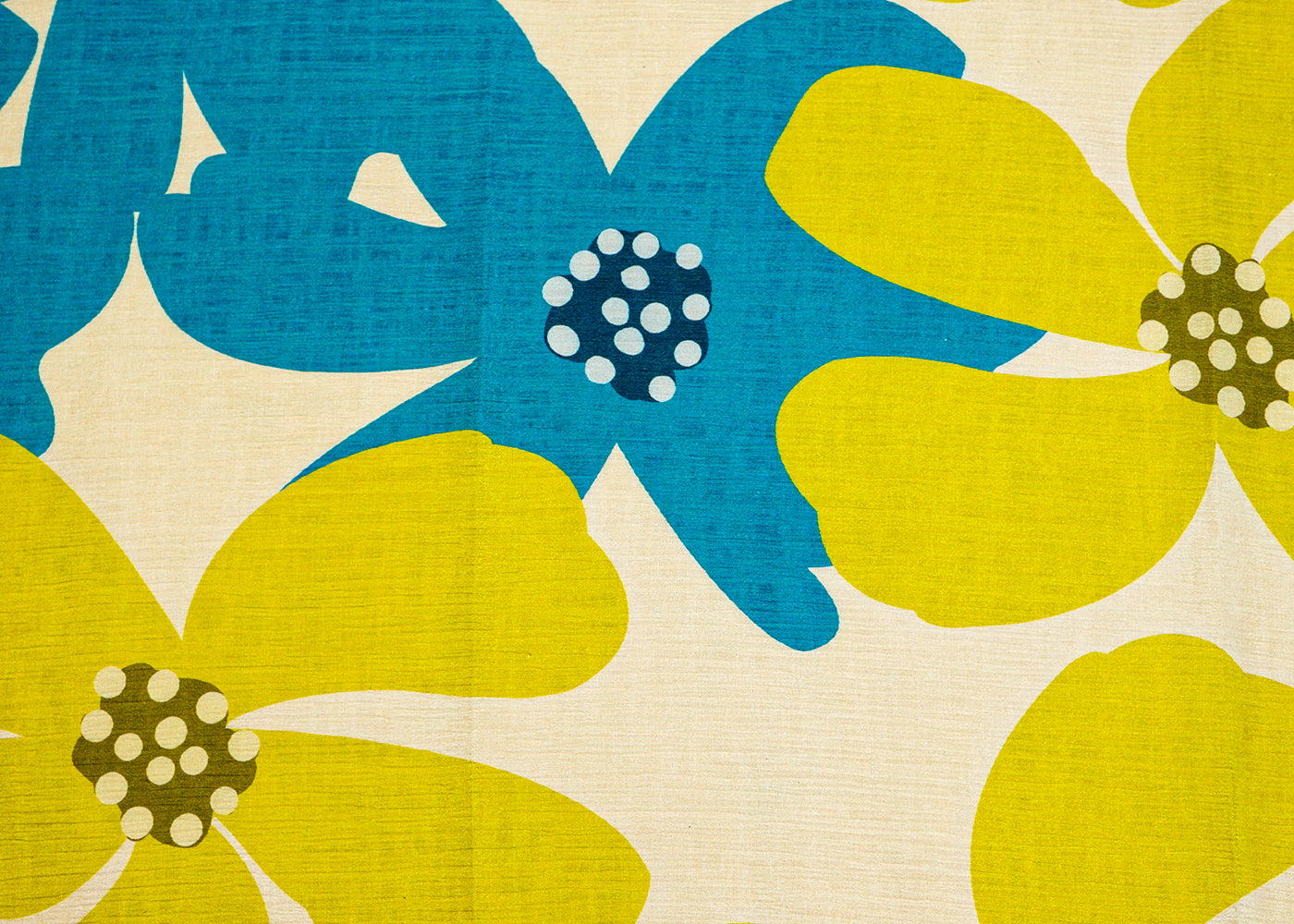 Blue & Green Chinon Chiffon Fabric with Allover Multi-Color Flowers 13971