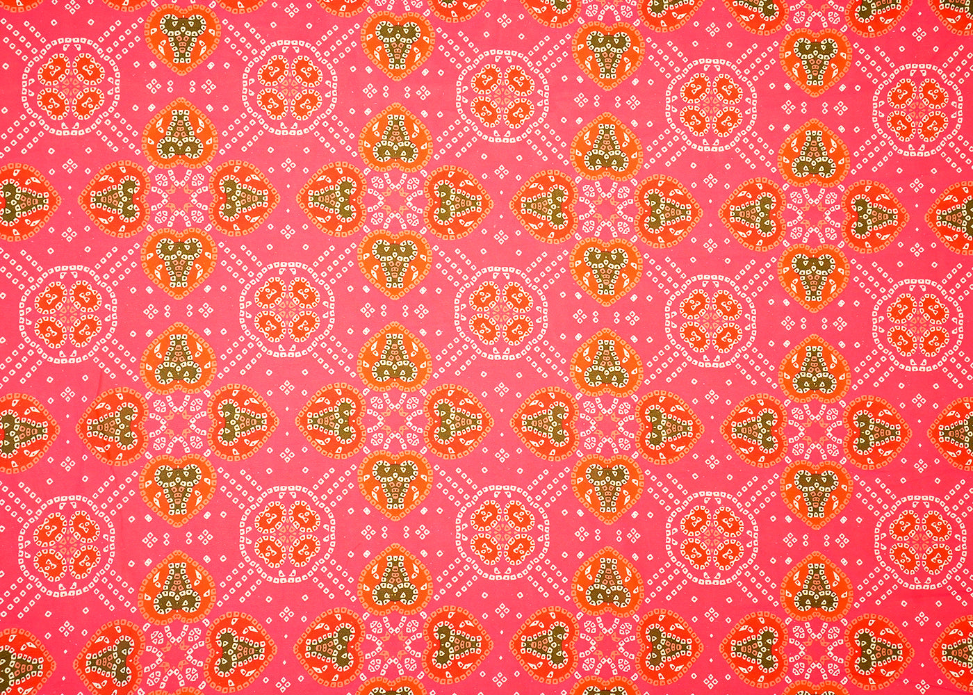 Pink Georgette Fabric with Allover Bandhani Prints 13996