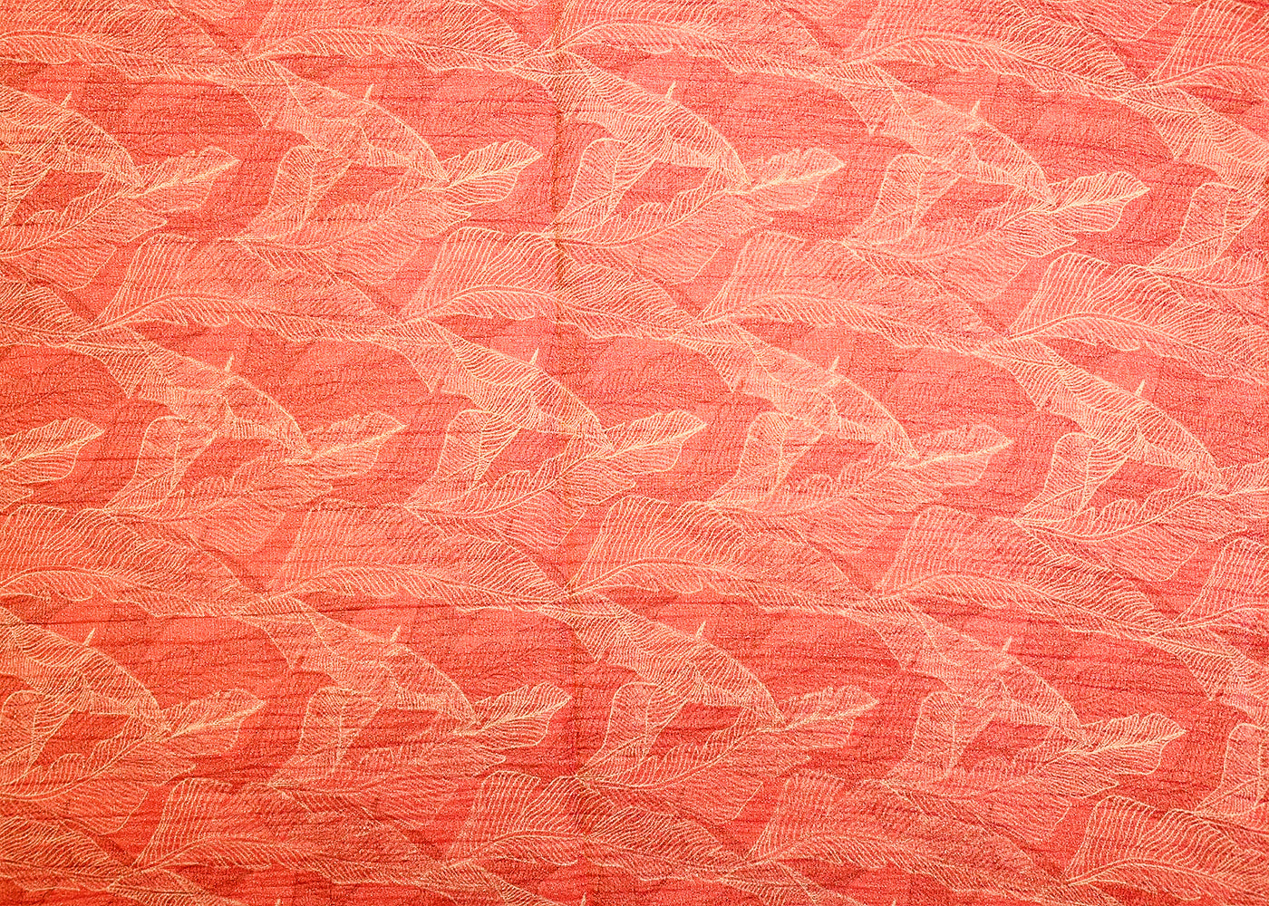 Gajri Crushed Tissue Fabric with Allover Floral Print and Lurex Thread 14026