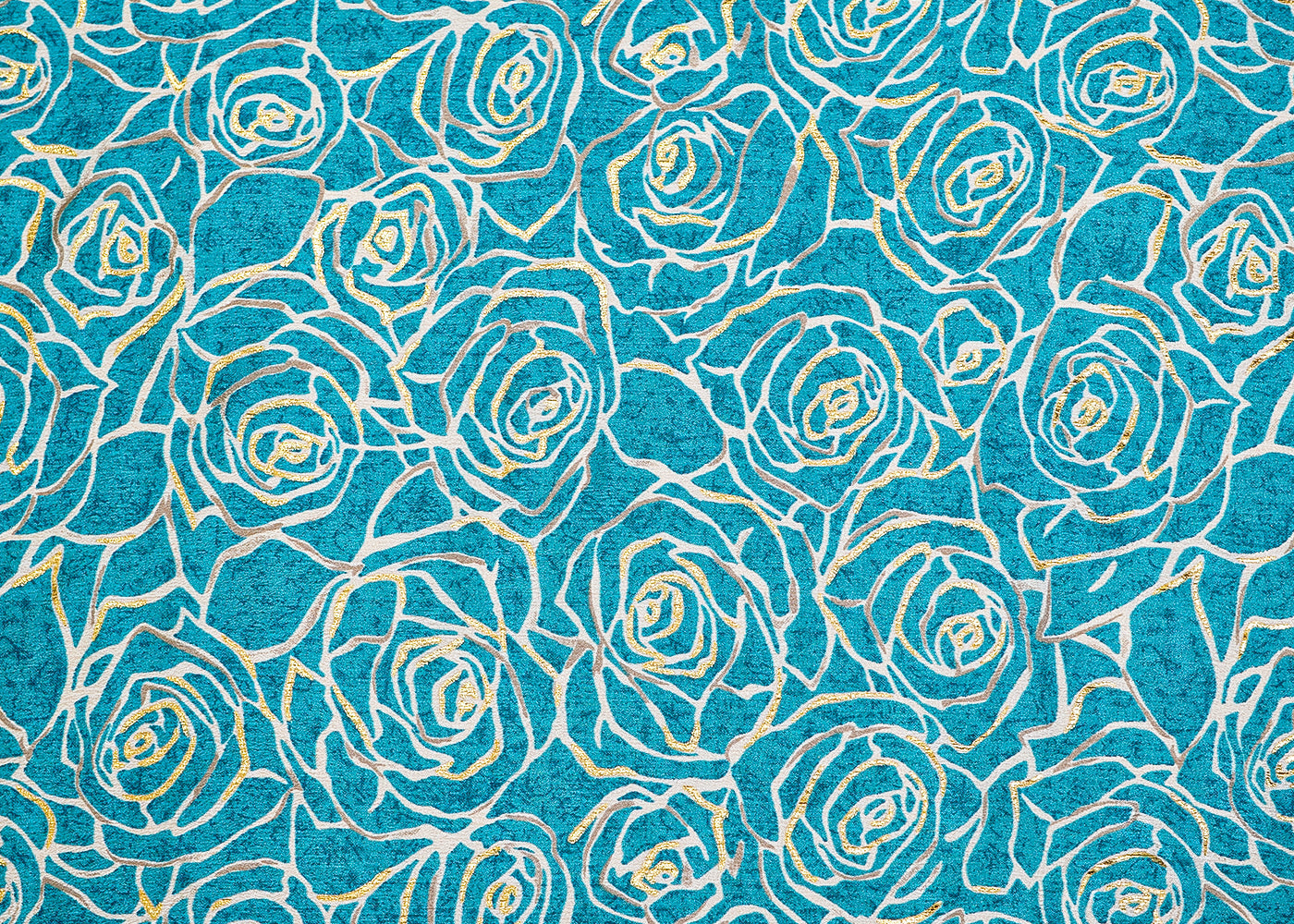 Firozi Chinon Chiffon Fabric with Allover Floral Pattern 14034