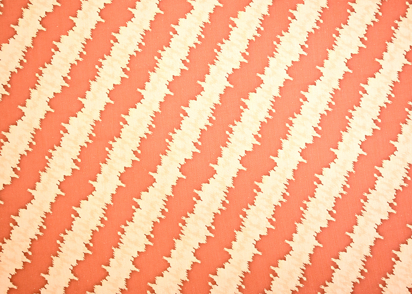 Dark Peach Muslin Fabric with Allover Diagonal Stripes 14049