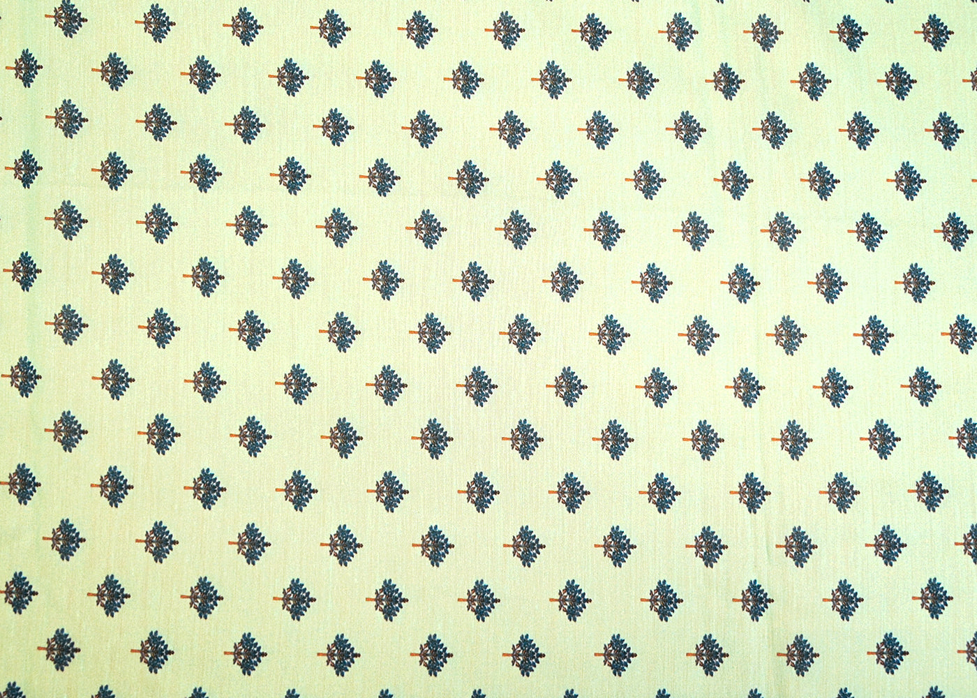 Pista Green Muslin Fabric with Allover Traditional Pattern 14054