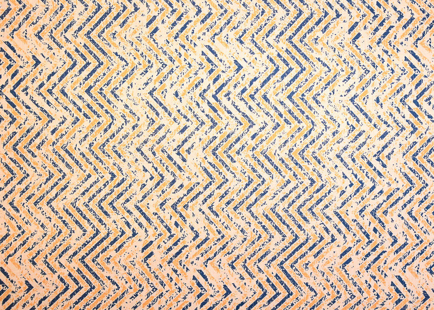 Off White Muslin Fabric with Allover Zig-Zag Pattern 14058