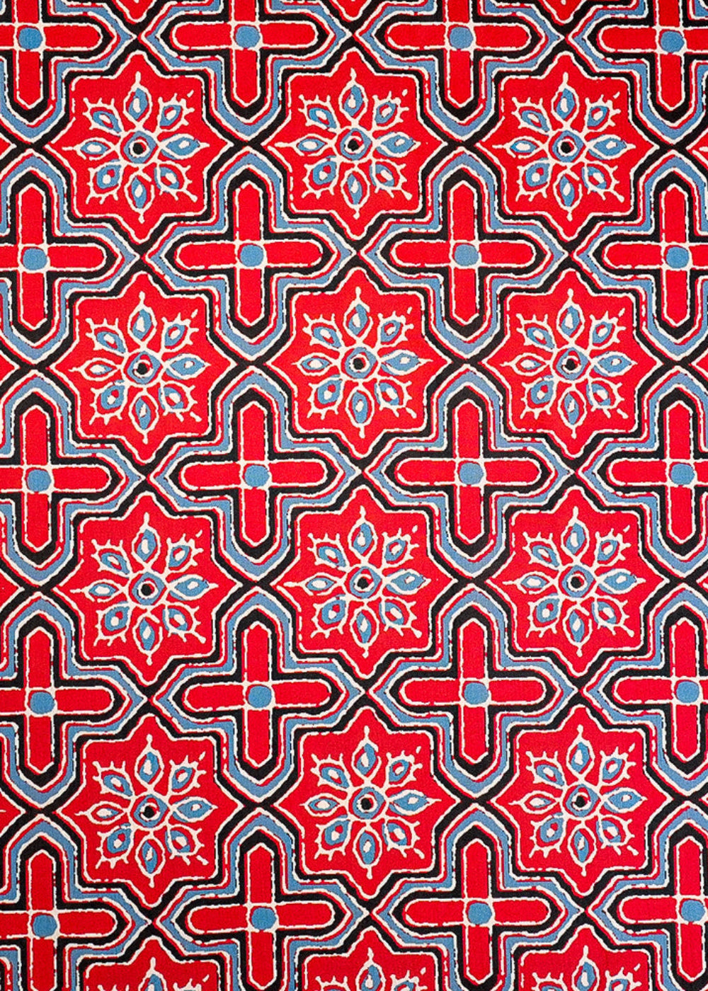 Maroon-Muslin-Fabric-with-Allover-Traditional-Print-14082