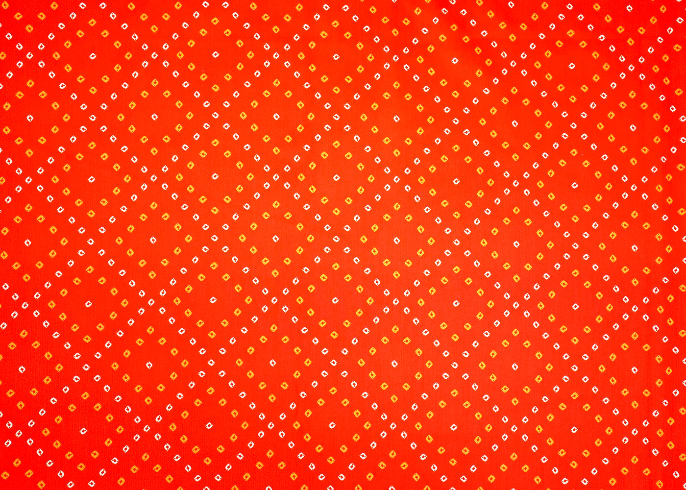 Vibrant Orange Muslin Fabric with Allover Bandhani Print 14089