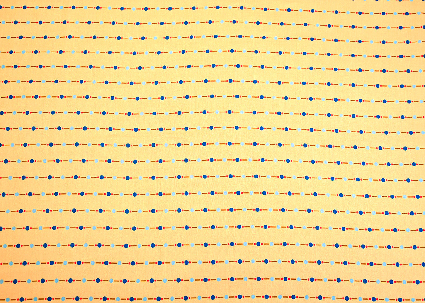 Yellow Muslin Fabric with Allover Lines and Dots 14097