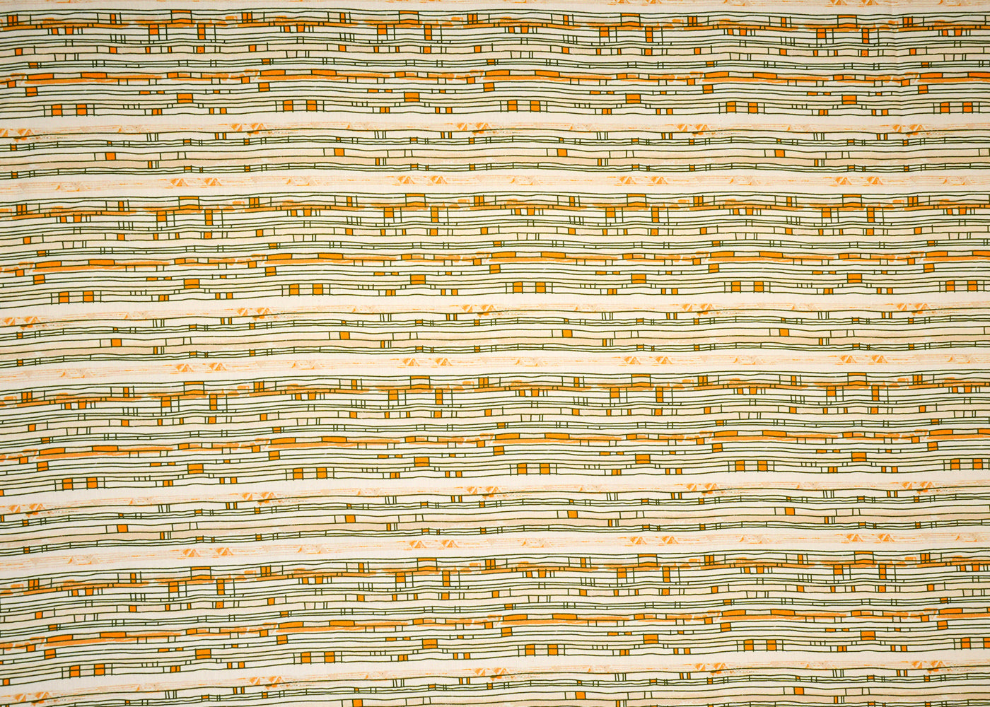 Off White Cotton Linen Fabric with Allover Abstract Lines 14126