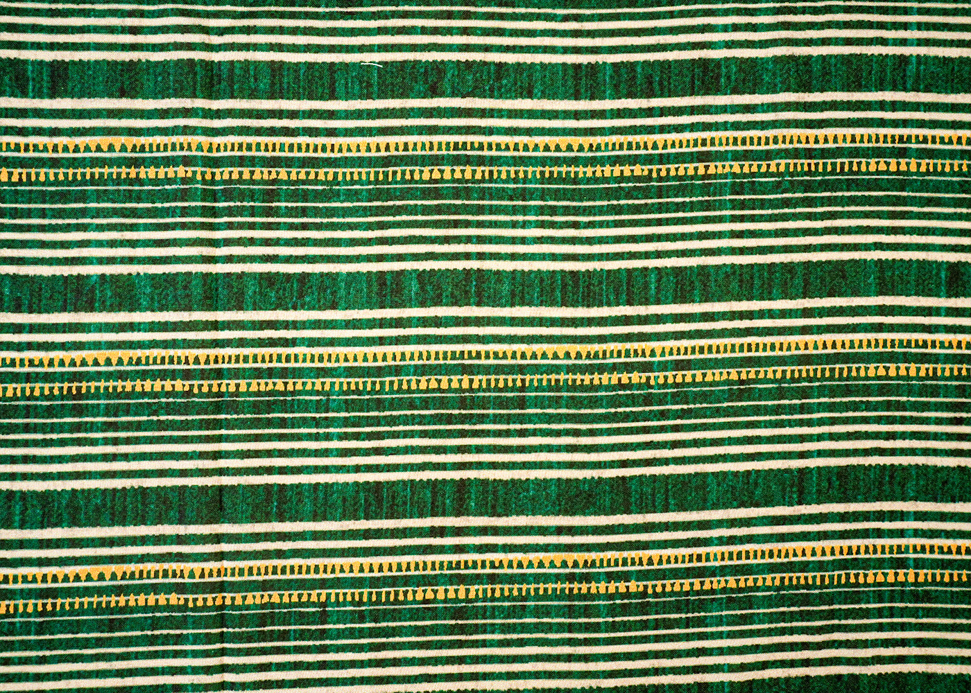 Dark-Green-Dola-Silk-Fabric-with-Alternate-Stripes-14152