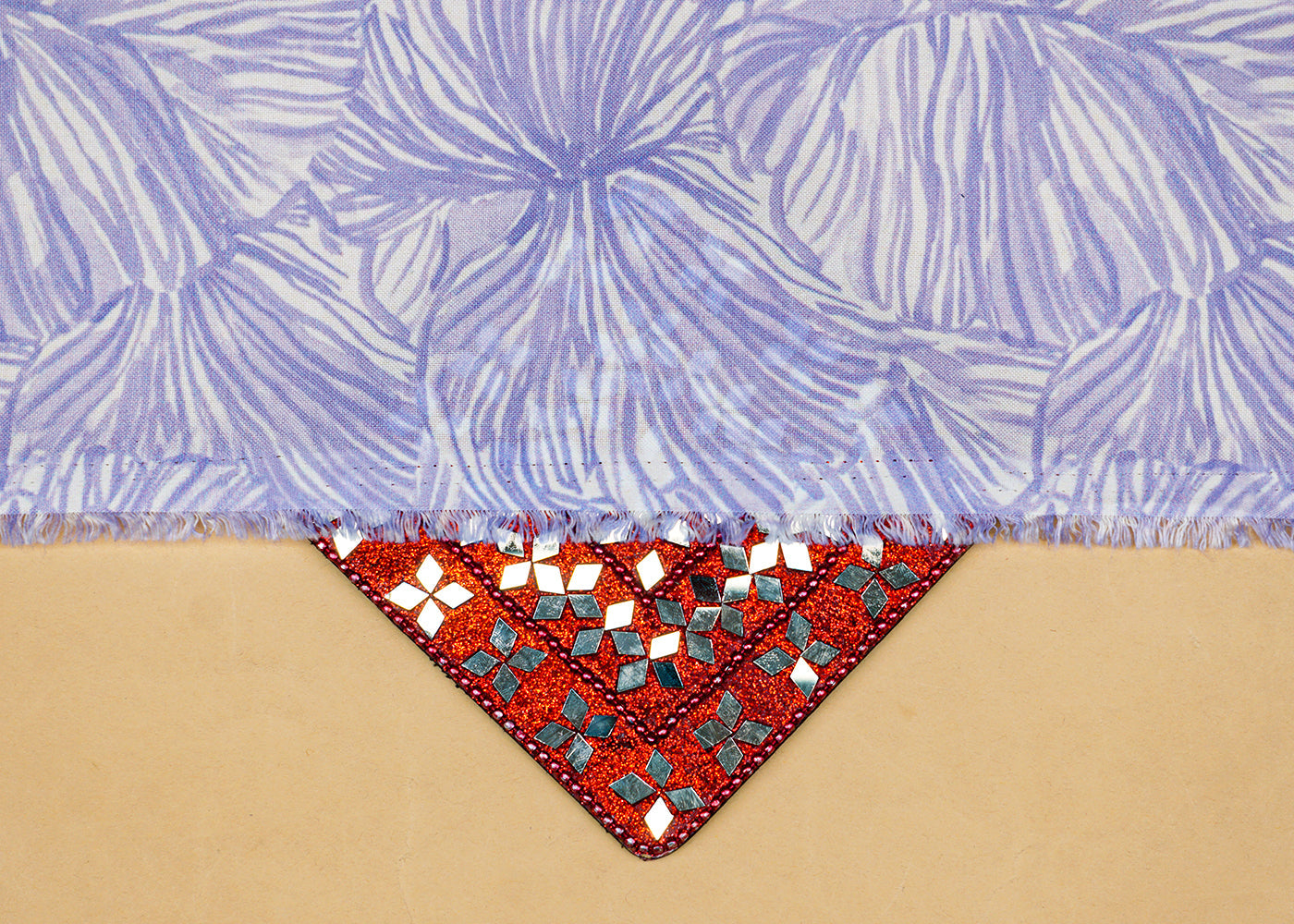 Lavender Imported Rayon Fabric with Allover Abstract Print 14176