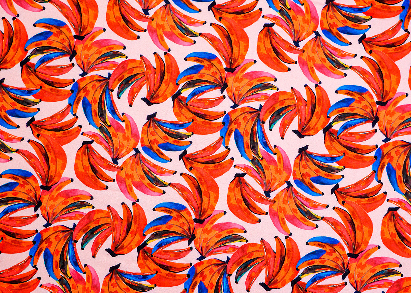 Baby Pink Imported Rayon Fabric with Allover Abstract Print 14177