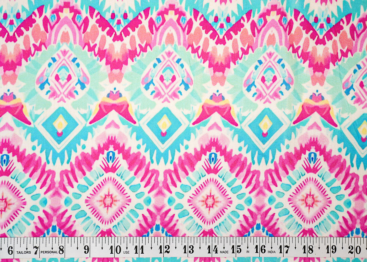 Multi-Color Imported Muslin Fabric with Allover Abstract Print 14190