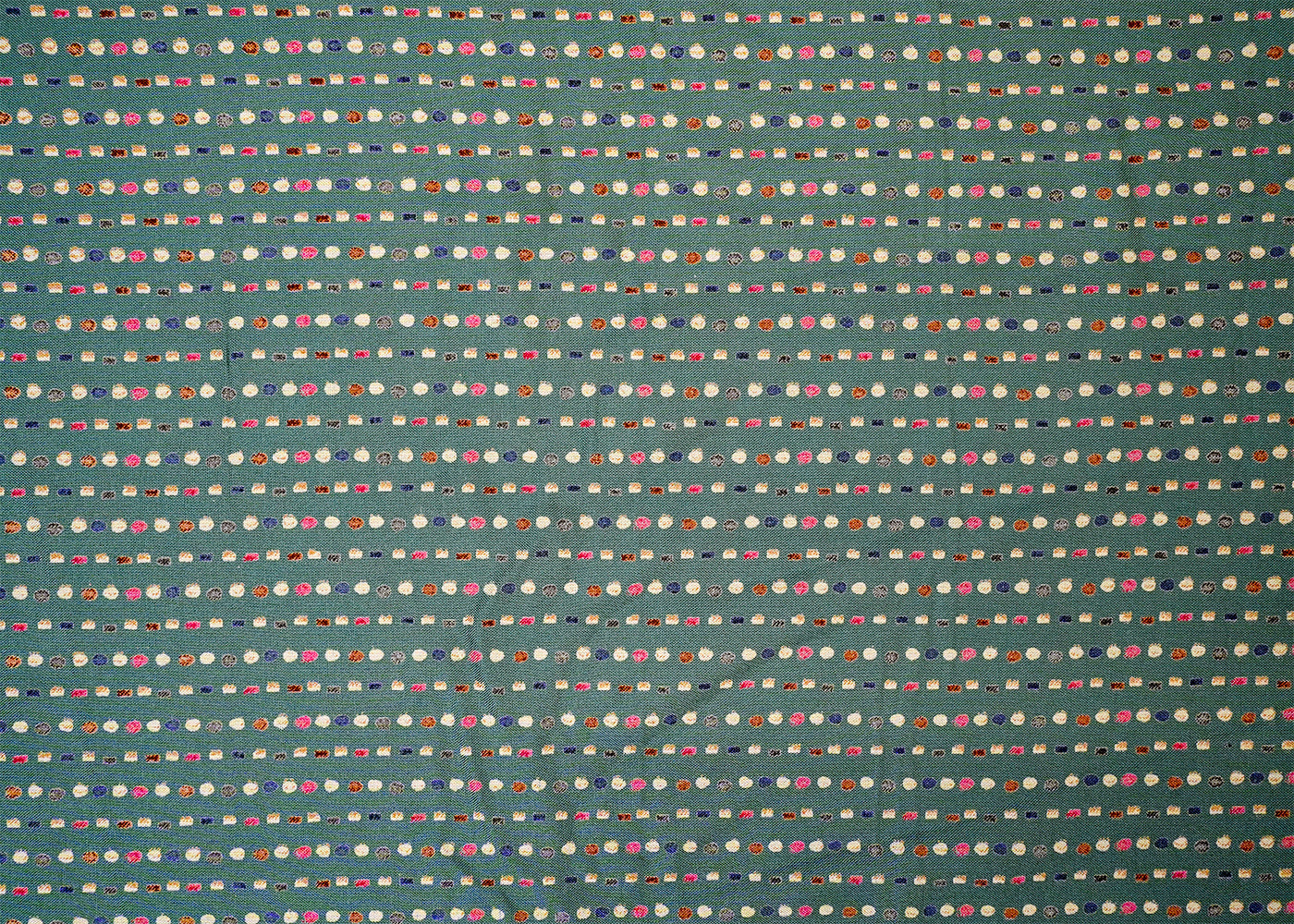 Teal Green Rayon with Allover Abstract Print 14202