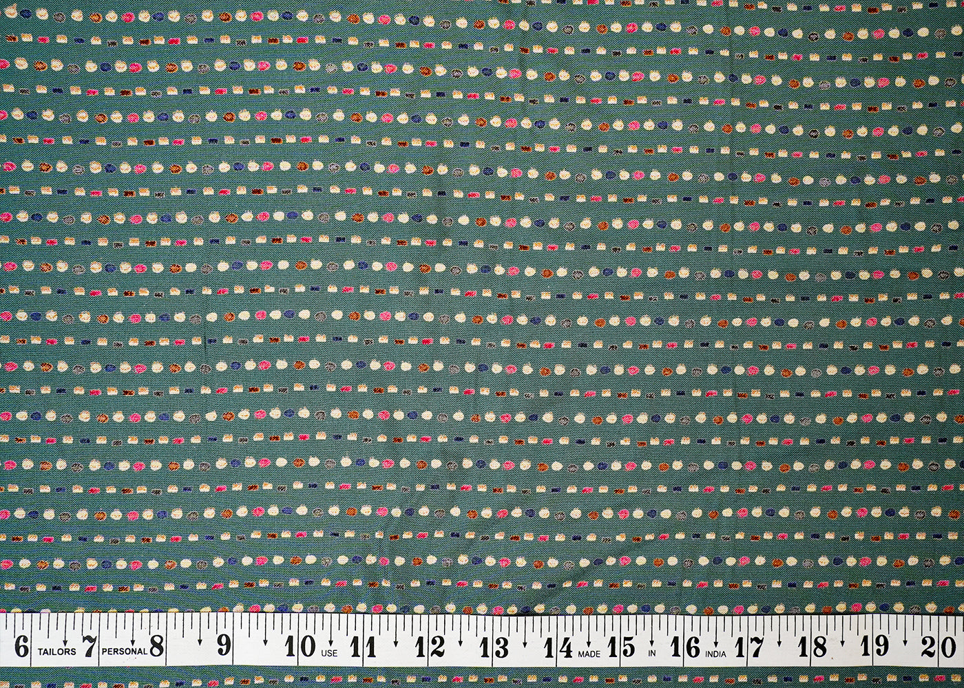 Teal Green Rayon with Allover Abstract Print 14202