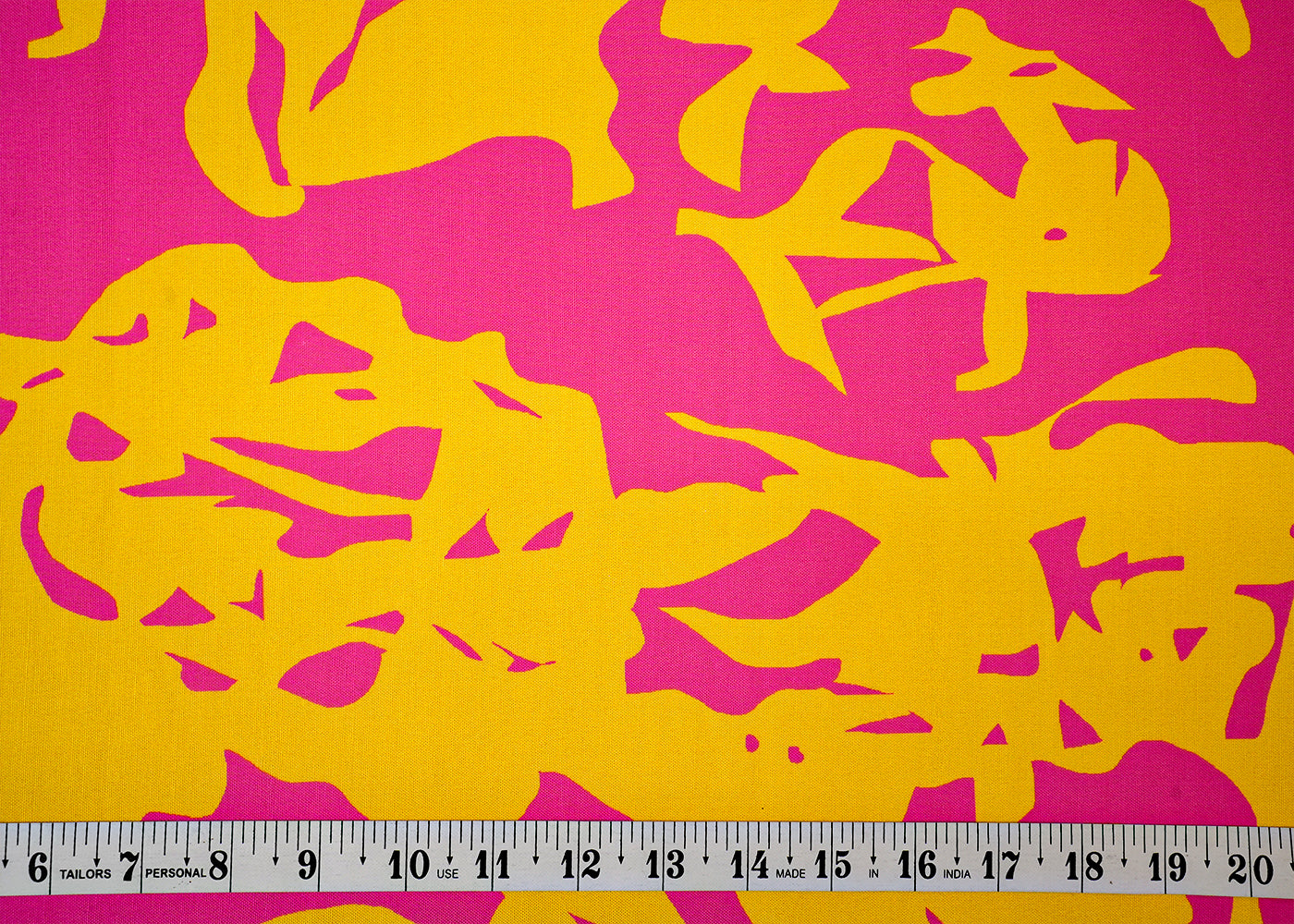 Pink Imported Rayon Fabric with Allover Abstract Print 14210