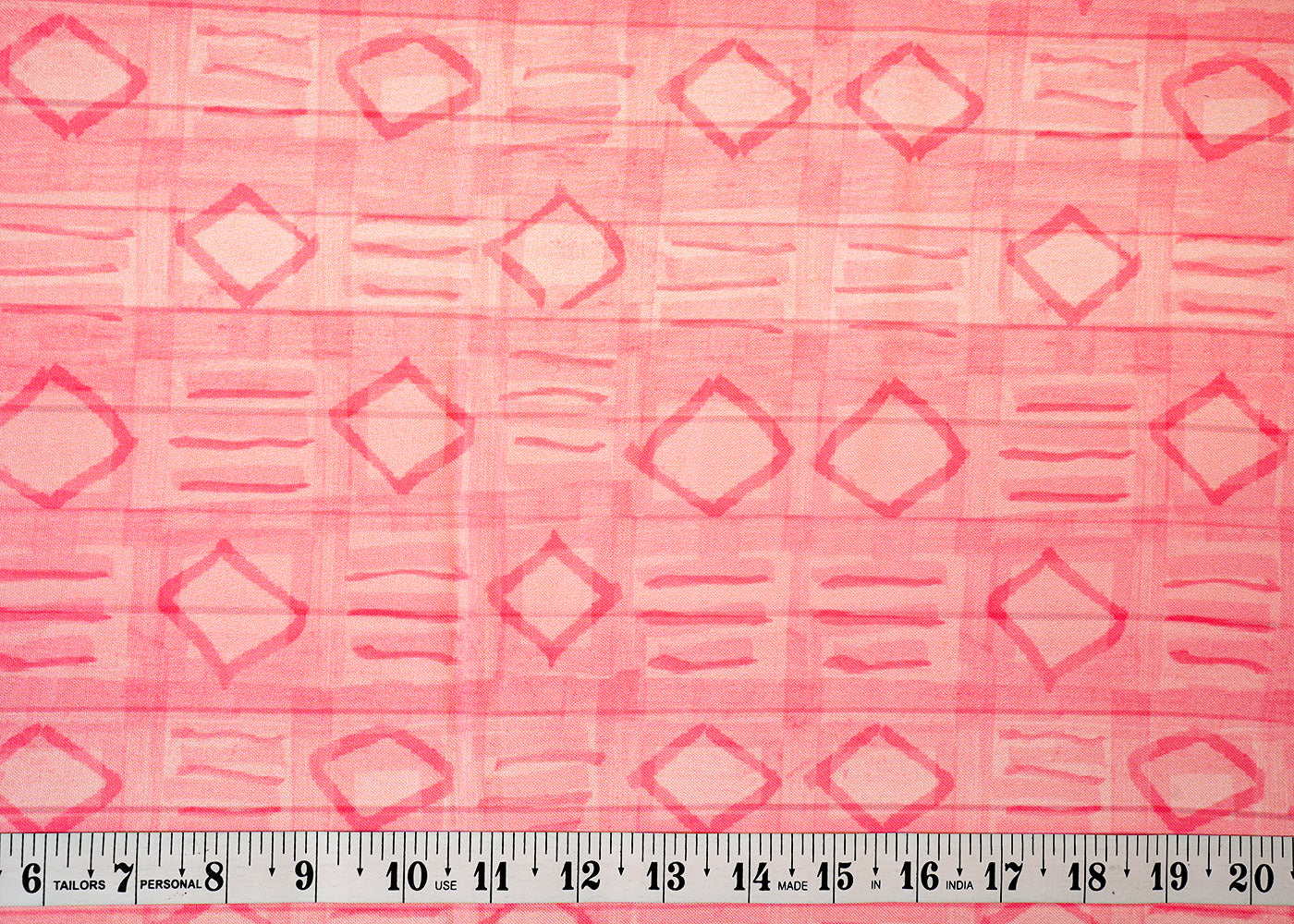 Pink Imported Rayon Fabric with Allover Abstract Print 14217