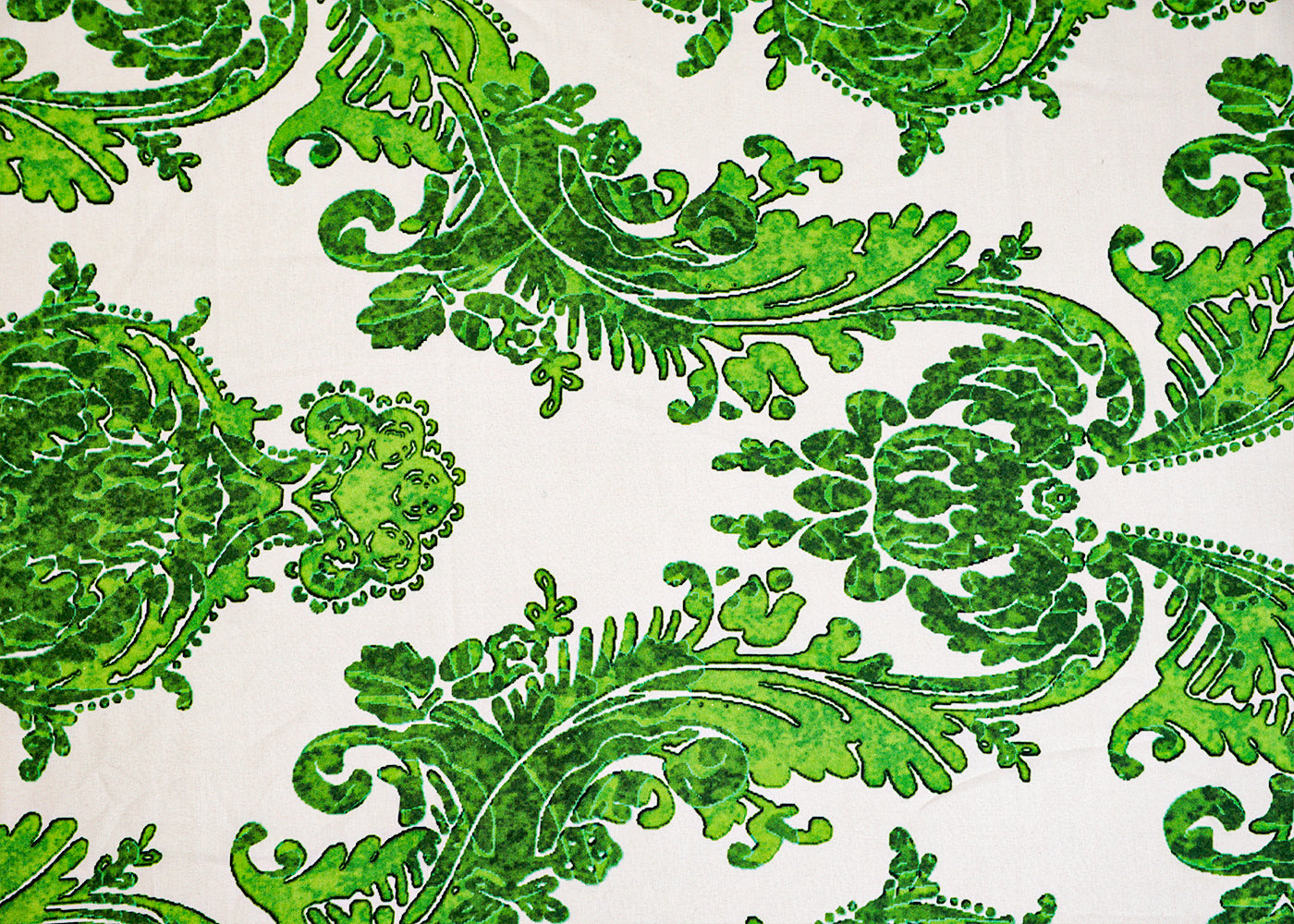 Green Imported Rayon Fabric with Allover Traditional Print 14218