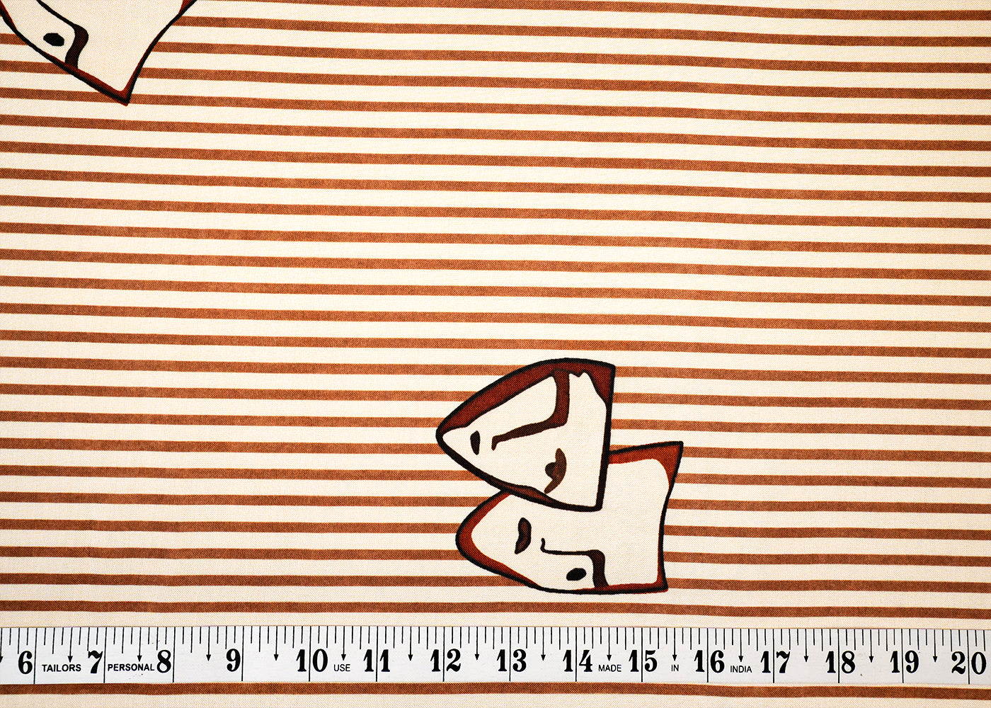 Brown Imported Rayon Fabric with Allover Abstract Print 14220