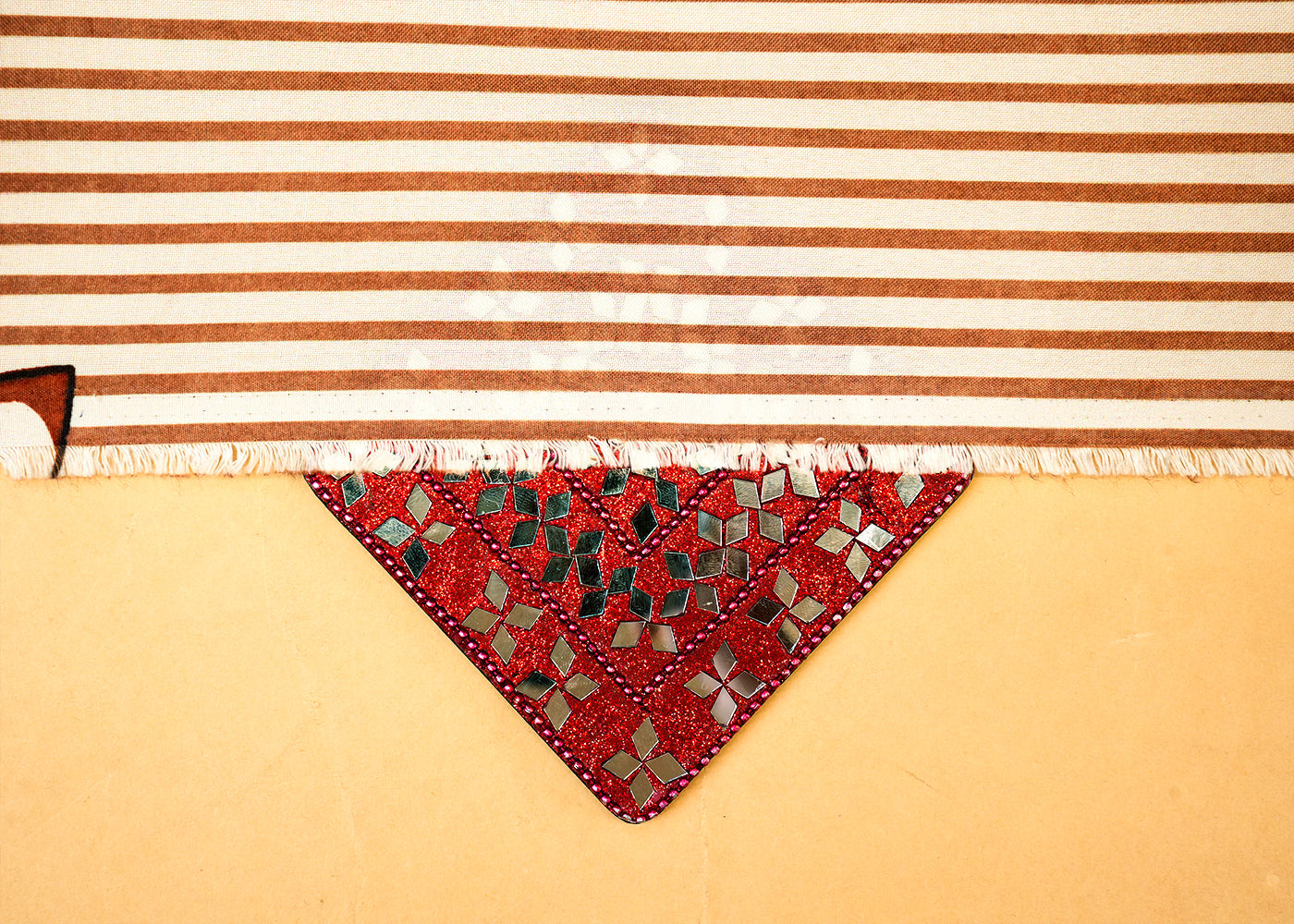 Brown Imported Rayon Fabric with Allover Abstract Print 14220