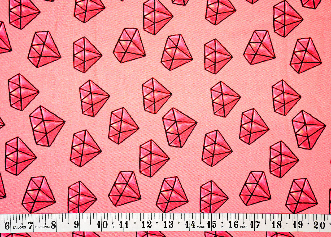 Gajri Imported Rayon Fabric with Allover Abstract Print 14224