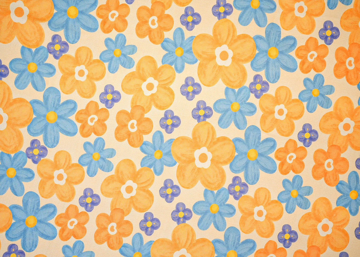 Pastel Yellow Imported Rayon Fabric with Allover Floral Print 14241