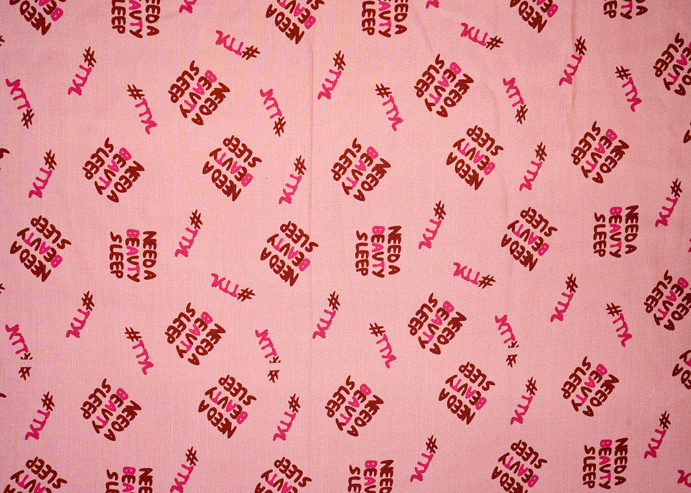 Onion Pink Imported Rayon Fabric with Allover Typography Print 14242