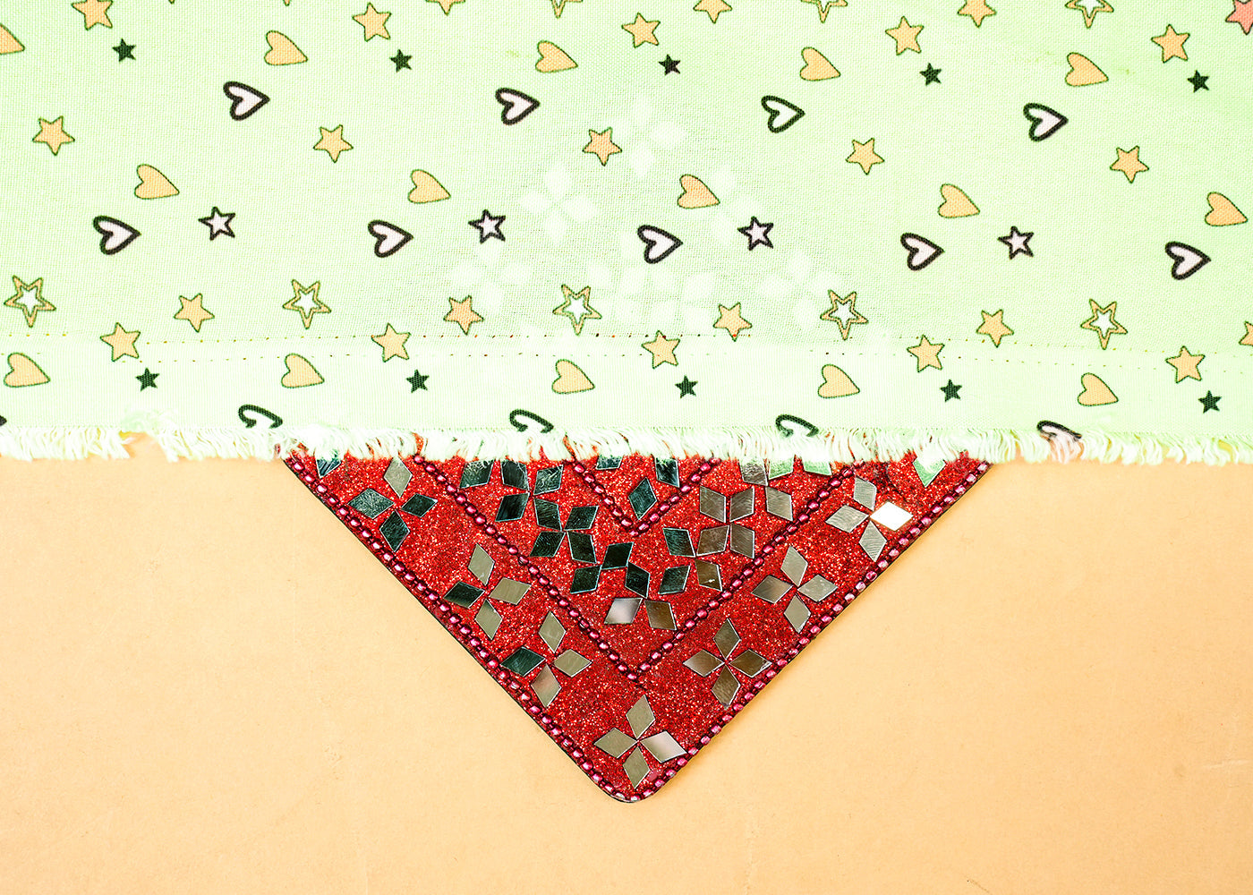 Mint Green Imported Rayon Fabric with Allover Abstract Print 14245