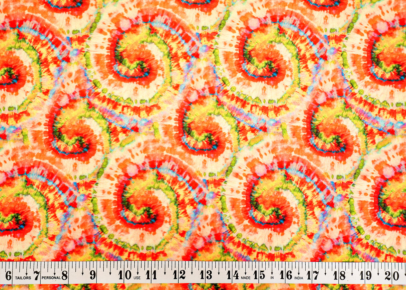 Multi Color Georgette Satin Fabric with Allover Abstract Print 14280