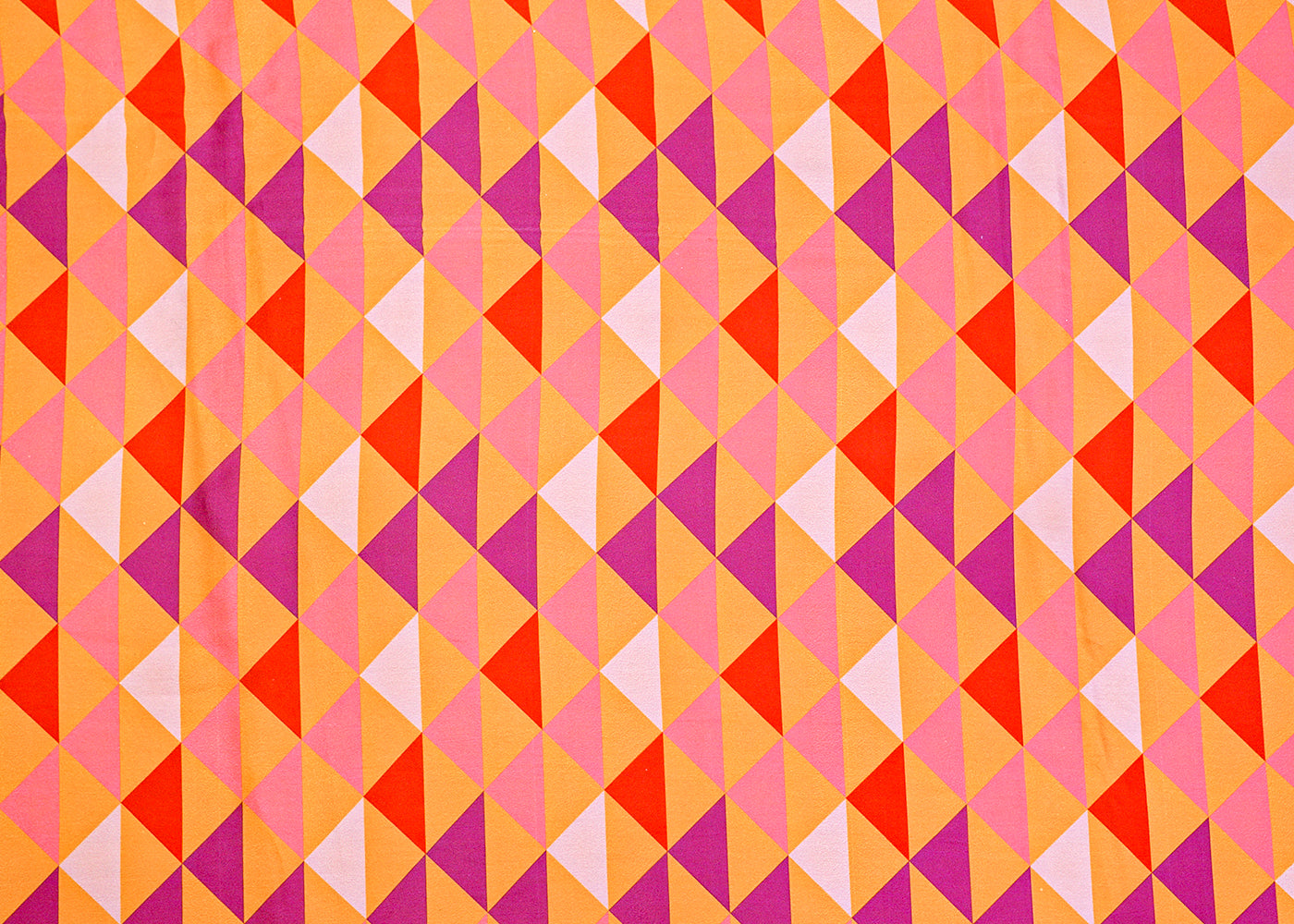Multi-Color Georgette Satin Fabric All Over Geometric Print 14300