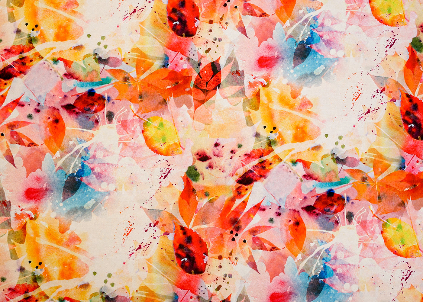 Multi Color Georgette Satin Fabric with All Over Abstract Print 14323