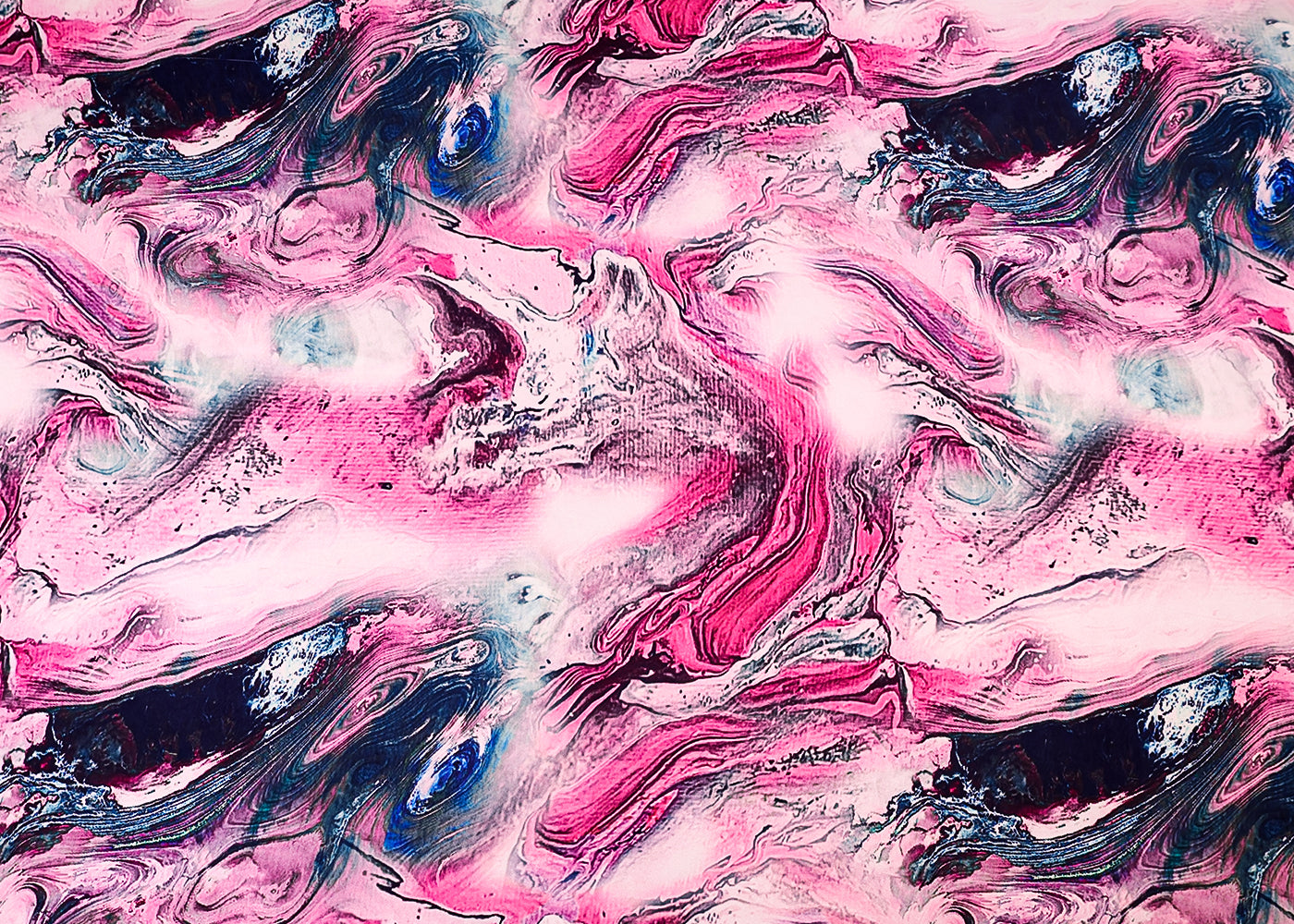 Pink Armani Satin Fabric with All Over Abstract Print 14394