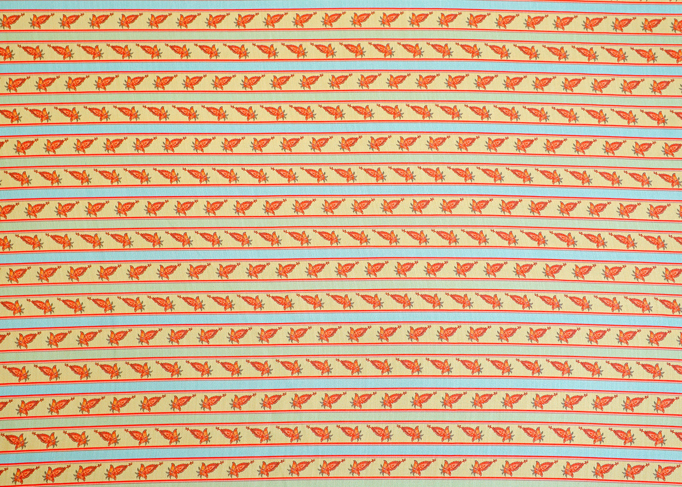 Lime Green Linen Satin Fabric with Allover Traditional Motif Stripes 14408