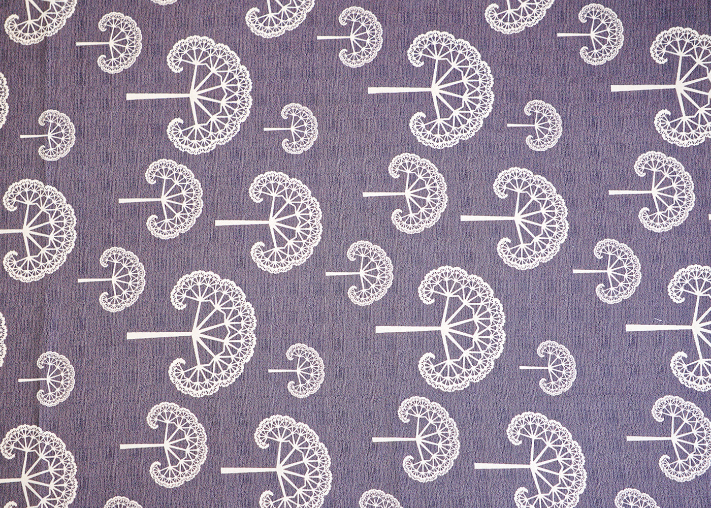Grey Linen Satin Fabric with Allover Abstract Motifs Print 14410