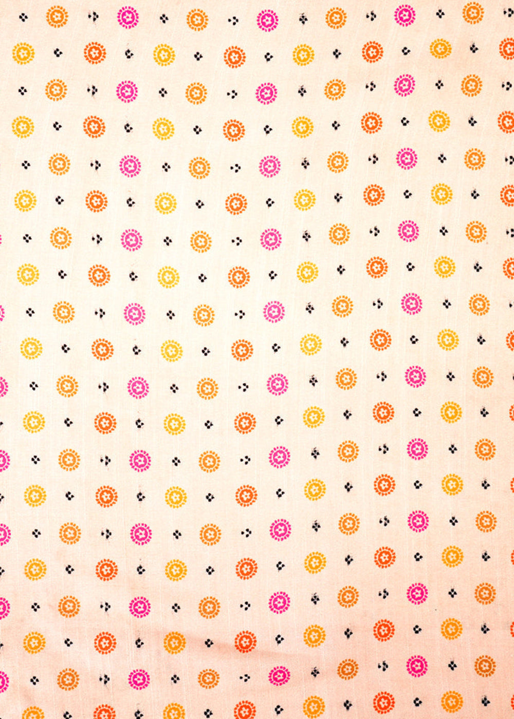 Peach-Linen-Satin-Fabric-with-Allover-Abstract-Motifs-Print-14414