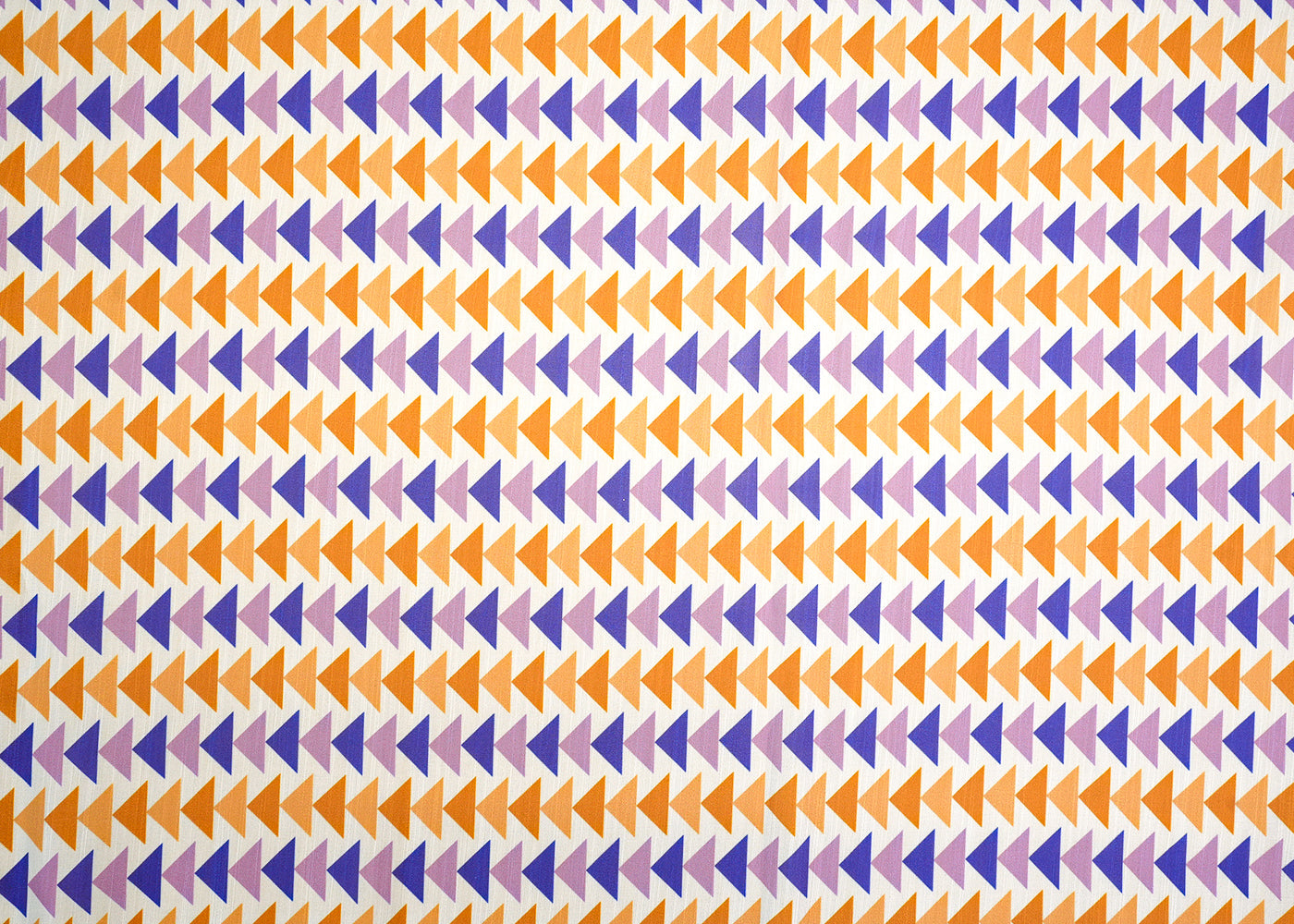 Off White Linen Satin Fabric with Allover Triangle Stripes 14435