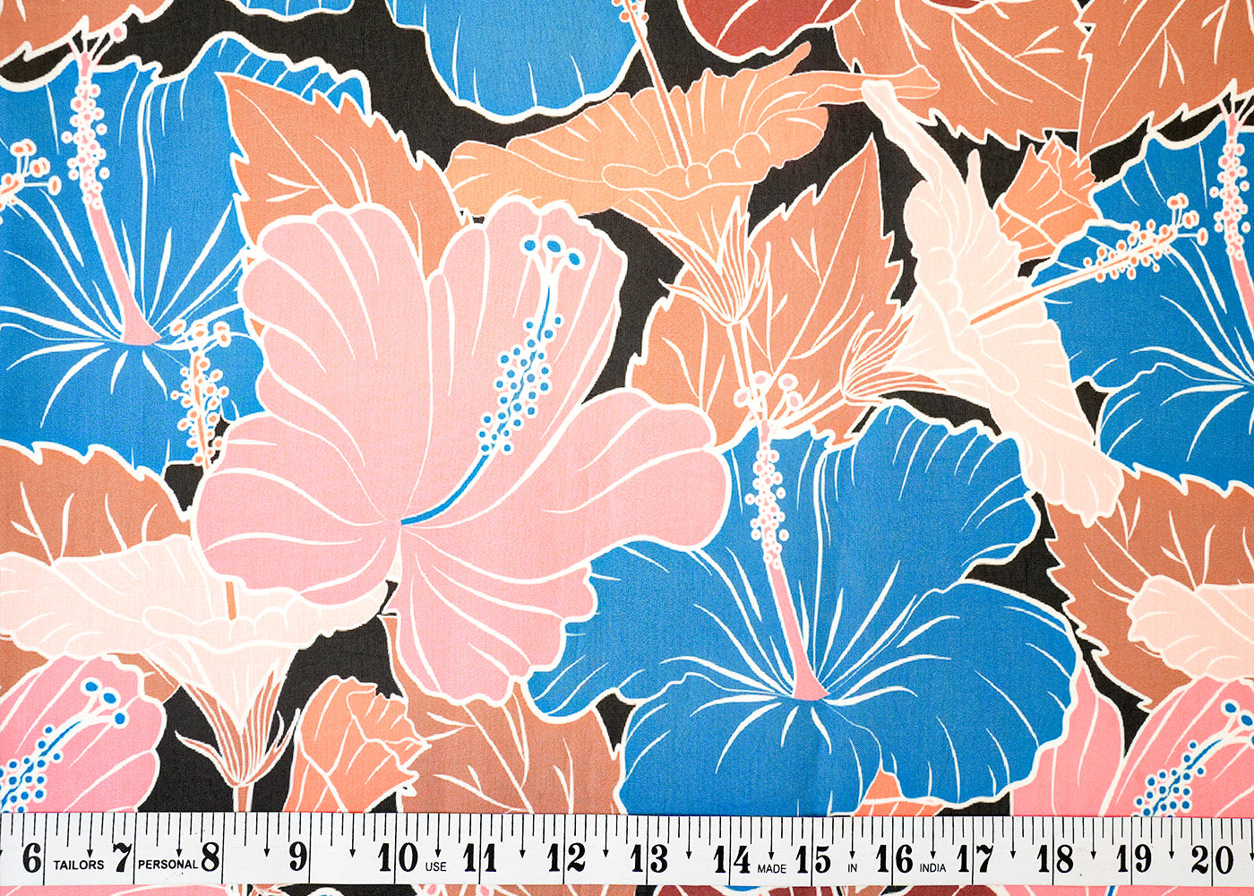 Multi-Color Modal Satin Fabric with All-Over Floral Print 14437